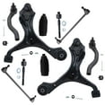 thumbnail image 1 of Detroit Axle - Front End 10pc Suspension Kit for 2013 2014 2015 Honda Civic [Automatic Transmission] 2 Lower Control Arms w/Ball Joints 4 Inner Outer Tie Rods 2 Sway Bars 2 Boots Replacement, 1 of 7