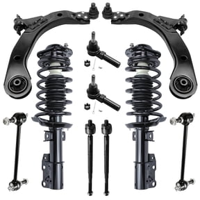 Detroit Axle - 10pc Front End Suspension Kit for Chevrolet Cobalt HHR Pontiac G5 Pursuit, 2 Lower Control Arms w/Ball Joints 4 Outer & Inner Tie Rod Ends 2 Sway Bar Links 2 Struts Replacement