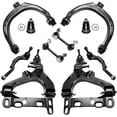 thumbnail image 1 of Detroit Axle - Front End 10pc Suspension Kit for Chevy Trailblazer GMC Envoy XL Buick Rainier 9-7X Ascender, Lower & Upper 4 Control Arms 2 Upper Ball Joints 2 Outer Tie Rods 2 Sway Bars Replacement, 1 of 6
