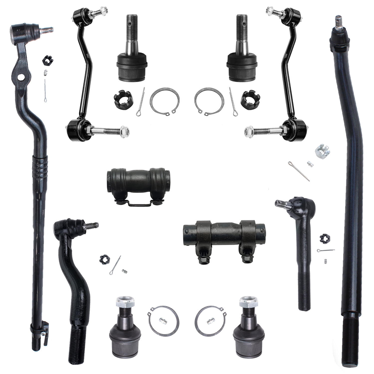 Detroit Axle Front End 12pc Suspension Kit for 0004 Ford F250 F350 Super Duty Excursion, 4