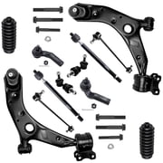 Detroit Axle - Front End 12pc Suspension Kit for 2004-2009 Mazda 3, 2006-2017 Mazda 5, 2 Lower Control Arms w/Ball Joints Inner & Outer 4 Tie Rods 2 Boots Front & Rear 4 Sway Bars