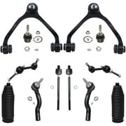 Detroit Axle - Front End 12pc Suspension Kit for Ford Crown Victoria Grand Marquis Town Car 2003-2011, 2 Upper Control Arms 2 Lower Ball Joints Inner Outer 4 Tie Rods 2 Boots 2 Sway Bars Replacement