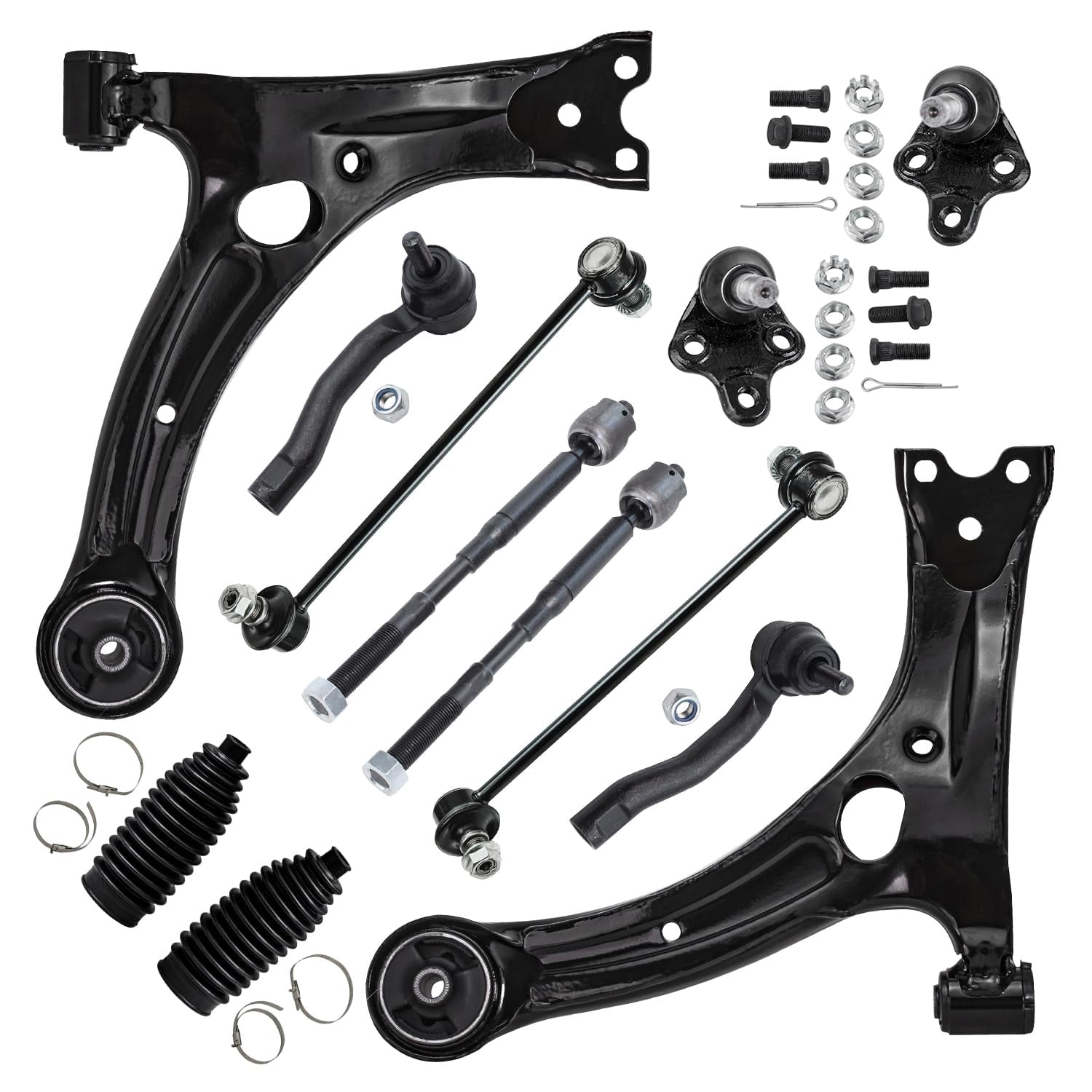 Detroit Axle Front End 12pc Suspension Kit for Toyota Corolla 2003 2004 2005 2006 2007 2008, 2