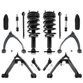 Detroit Axle - Front End 14pc Kit 07-13 Chevy GMC Silverado Sierra 1500 Upper Lower Control Arms with Ball Joints Sway Bar Links Inner Outer Tie Rods Boots Replacement Struts w/Coil Spring