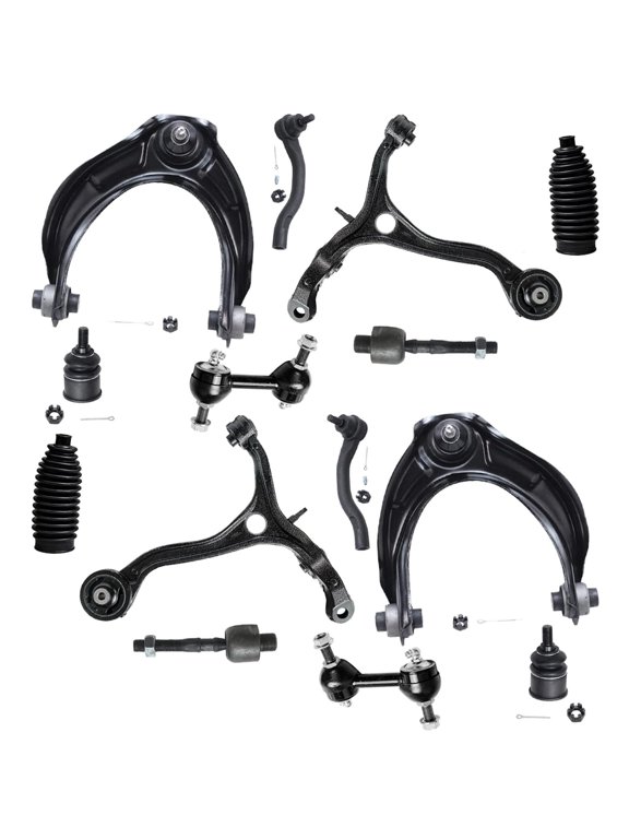 - Front End 14pc Suspension Kit for 08-12 Honda Accord 2008 2009 2010 2011 2012, 4 Control Arms w/Ball Joints 4 Tie Rods 2 Sway Bar Links 2 Lower Ball Joints 2 Boots
