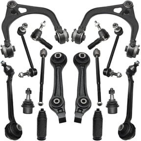 Detroit Axle - Front End 16pc Suspension Kit for RWD Chrysler 300 Dodge Charger Challenger Magnum 6 Control Arms w/ Ball Joints 2 Sway Bar Links 2 Ball Joints 4 Tie Rods 2 Boots