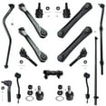 thumbnail image 1 of Detroit Axle - Front End 17pc Suspension Kit for 1997-2006 Jeep Wrangler, Lower and Upper Control Arms Ball Joints Sway Bars Track Bar Tie Rods Adjusting Sleeve Drag Link Replacement, 1 of 13