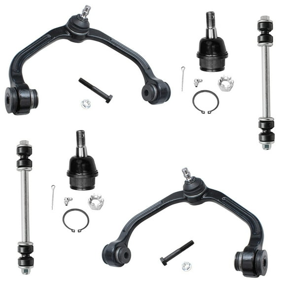 Detroit Axle - Front End 6pc Suspension Kit for Ford Ranger Mazda B2300 B2500 B3000 B4000, 2 Upper Control Arms 2 Lower Ball Joints 2 Sway Bars Replacement Coil Spring Suspension 1-Piece Design