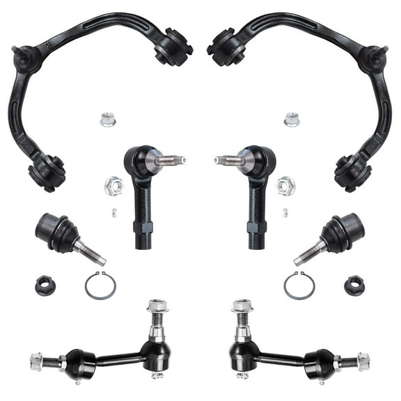 Detroit Axle - Front End 8pc Suspension Kit for Ford Expedition 2004 2005 2006, 2 Upper Control Arms 2 Lower Ball Joints 2 Sway Bars 2 Outer Tie Rods Replacement