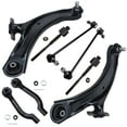 thumbnail image 1 of Detroit Axle - Front End 8pc Suspension Kit for Nissan 2008-2013 Rogue 2014-2015 Rogue Select, 2 Lower Control Arms w/Ball Joints Inner Outer 4 Tie Rods 2 Sway Bars Replacement, 1 of 6