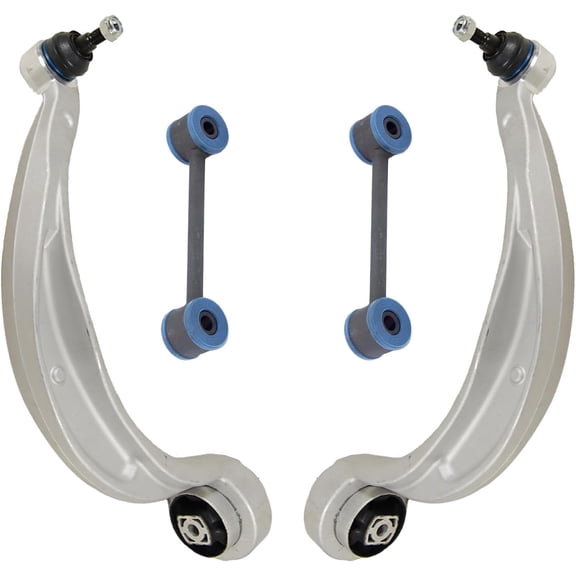 Detroit Axle - Front End Control Arms Kit for Audi A4 A5 Quattro S4 S5 Q5, 2 Lower Rearward Control Arms with Ball Joint Assembly 2 Stabilizer Sway Bar End Links Replacement