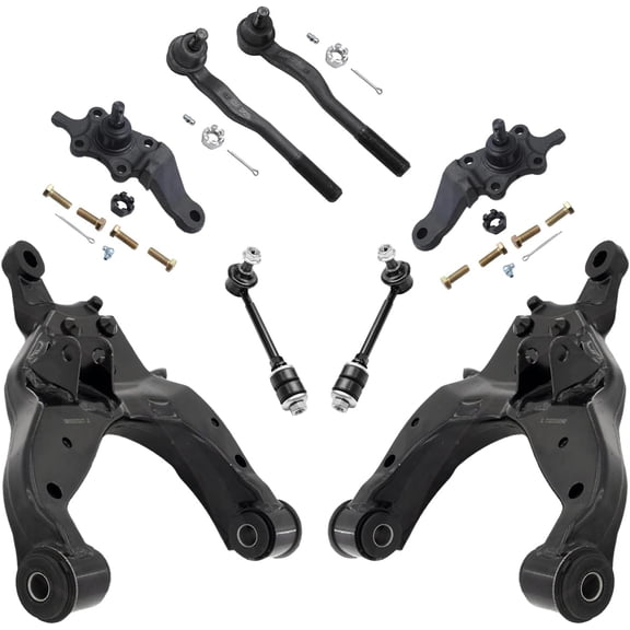 Detroit Axle - Front End Control Arms Kit for Toyota 1996-2002 4Runner 2 Lower Control Arms Assembly 2 Outer Tie Rod Ends 2 Sway Bars 2 Lower Ball Joints 1997 19998 1999 2000 2001 Replacement