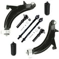 thumbnail image 1 of Detroit Axle - Front End Control Arms Suspension Kit for 2003-2005 Subaru Forester, 2 Lower Control Arms with Ball Joints 4 Outer Inner Tie Rod Ends 2 Boots 2004 Replacement, 1 of 7