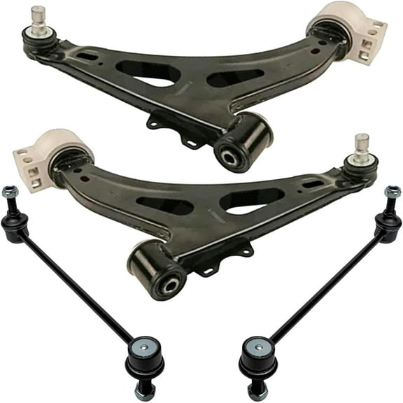 Detroit Axle - Front End Control Arms Sway Bars for 2014-2019 Chevrolet Impala 2 Lower Control Arms with Ball Joints 2 Sway Bar End Links 2015 2016 2017 2018 Replacement