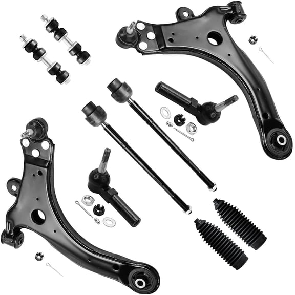 Detroit Axle - Front End Kit for Chevrolet Impala Monte Carlo Buick Allure Regal Century LaCrosse Pontiac Grand Prix, 2 Lower Control Arm w/Ball Joint 4 Outer & Inner Tie Rods 2 Sway Bars 2 Boots