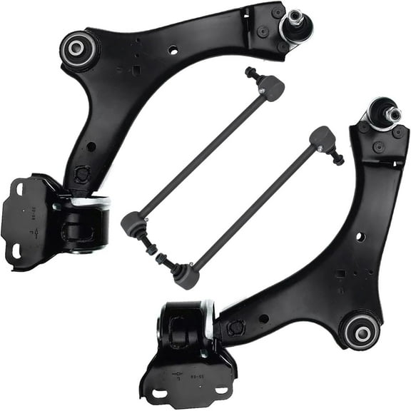 Detroit Axle - Front End Lower Control Arms Kit for Volvo S60 S80 V70 V60, 2 Lower Control Arms with Ball Joints 2 Stabilizer Sway Bar End Links Replacement