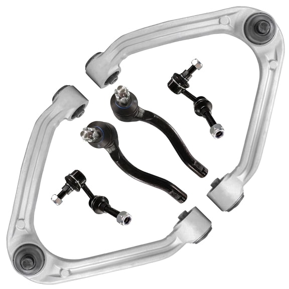Detroit Axle - Front End Suspension Kit for 2006-2010 INFINITI M35 M45, 2 Upper Control Arms with Ball Joint 2 Outer Tie Rod Ends 2 Sway Bar Links 2007 2008 2009 Replacement