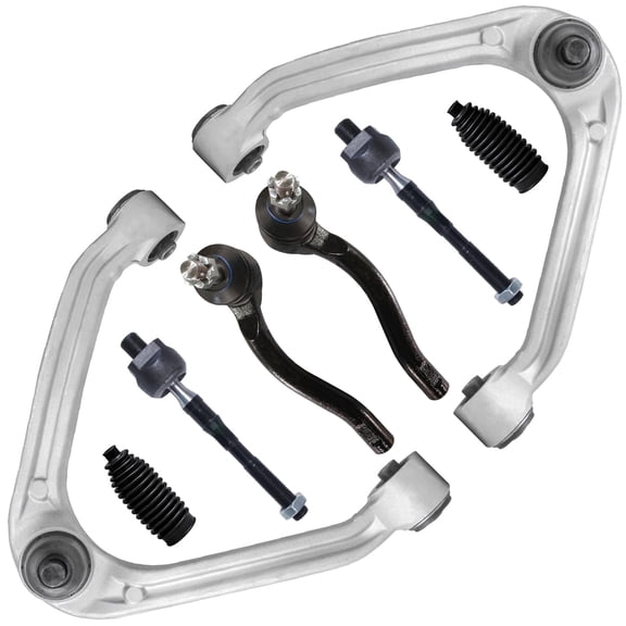 Detroit Axle - Front End Suspension Kit for 2006-2010 INFINITI M45 M35, 2 Upper Control Arms with Ball Joint 4 Inner Outer Tie Rod Ends 2 Tie Rod Boots 2007 2008 2009 Replacement