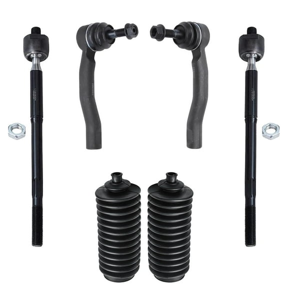Detroit Axle - Front Inner & Outer Tie Rod Boot Kit Replacement for 2004-2009 Toyota Prius - 6pc Set