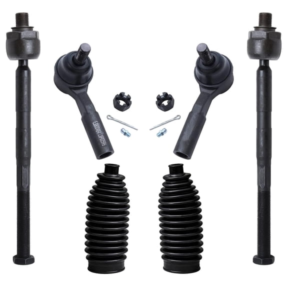 Detroit Axle - Front Tie Rods for 2006-2012 Chevrolet Colorado GMC Canyon 2007-2008 Isuzu i-290 2008 i-370, 4 Inner Outer Tie Rod End Links 2 Boots
