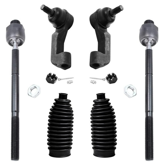 Detroit Axle - Front Inner & Outer Tie Rod Ends Boots Replacement for 2002 2003 2004 2005 Jeep Liberty