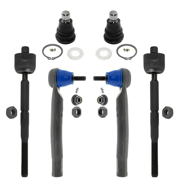 Detroit Axle - Front Inner & Outer Tie Rod Ends + Lower Ball Joints Replacement for Nissan Sentra NV200 Chevy City Express - 6pc Set