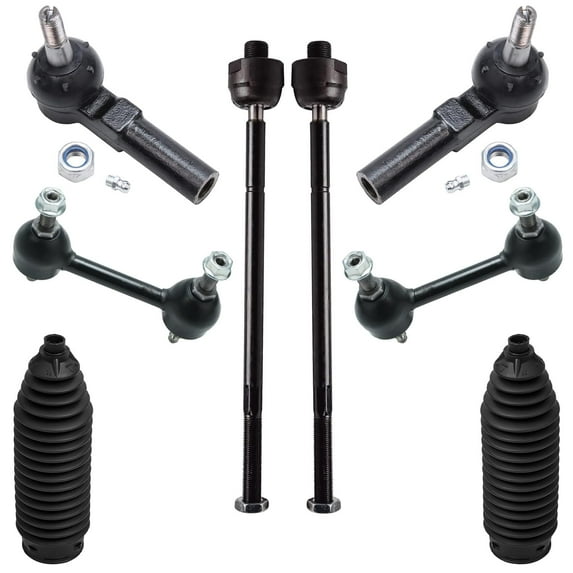 Detroit Axle - Front Inner Outer Tie Rod Ends, Rear Sway Bar Links Replacement for Saturn SC SC1 SC2 SL SL1 SL2 SW1 SW2 - 8pc Set Fits select: 2001 SATURN SW1 POSTAL UNIT