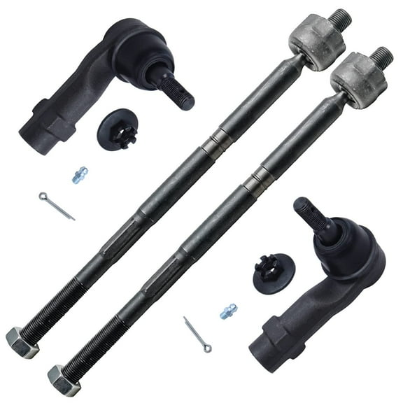 Detroit Axle - Front Inner & Outer Tie Rod Ends Replacement for Chrysler 200 Dodge Dart Fits select: 2015-2017 CHRYSLER 200 LIMITED, 2013-2016 DODGE DART SXT