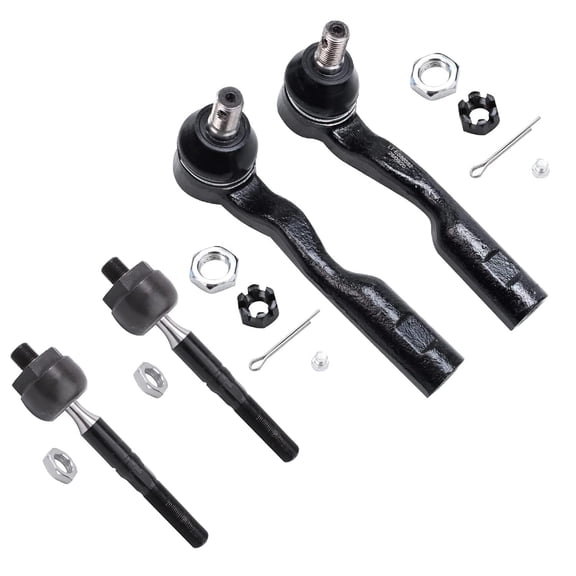 Detroit Axle - Front Inner Outer Tie Rod Ends Replacement for 2003 2004 2005 2006 Toyota Sequoia Tundra