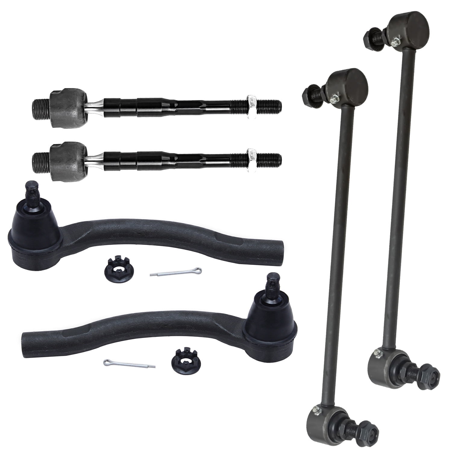 Detroit Axle - Front Inner Outer Tie Rod Ends Sway Bar Links Replacement for 2009 2010 2011 2012 2013 2014 2015 Honda Pilot