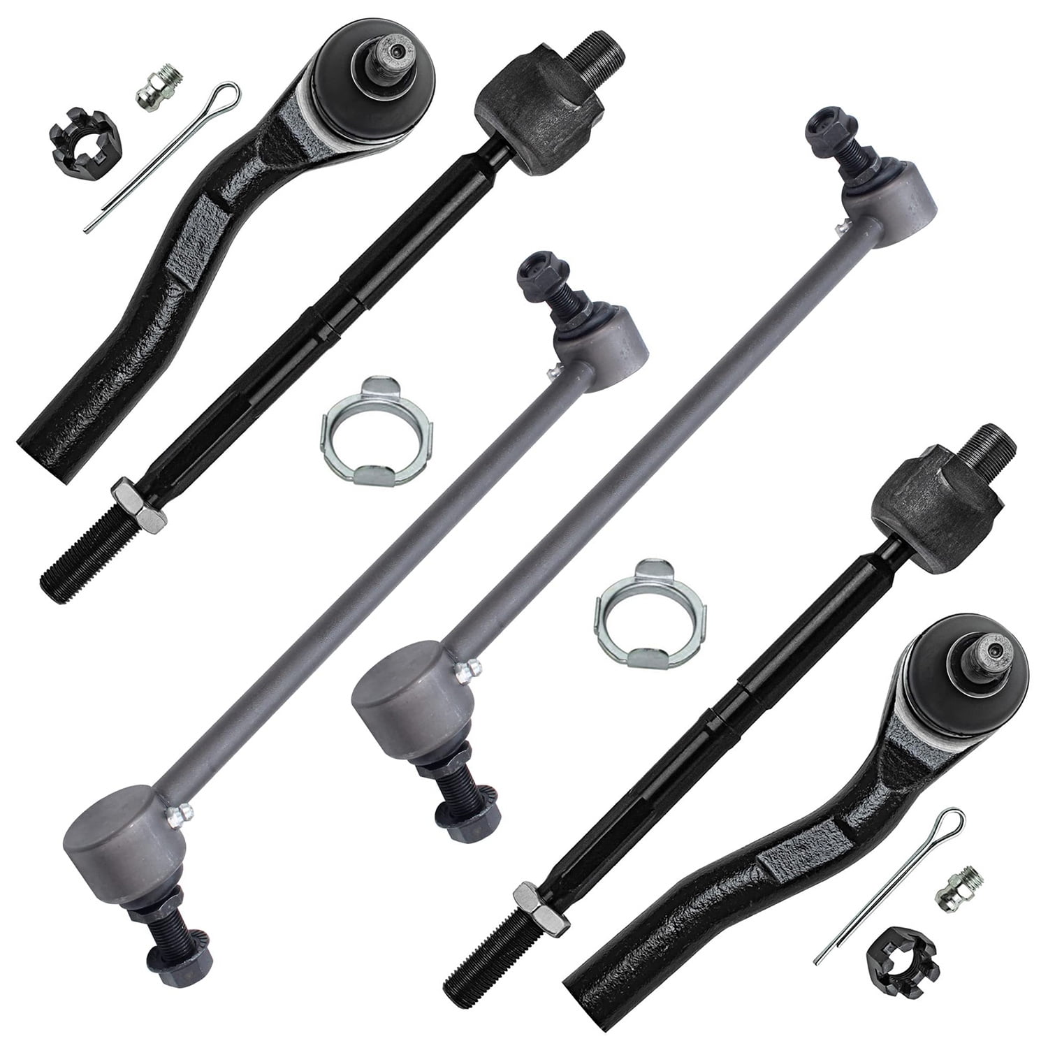 Detroit Axle - Front Inner Tie Rod Ends Replacement for Acura CL Honda Accord Accord Odyssey いすず Oasis - 2pc Set Detroit Axle - Front Inner Outer Tie Rods Idler Arm Adjustment