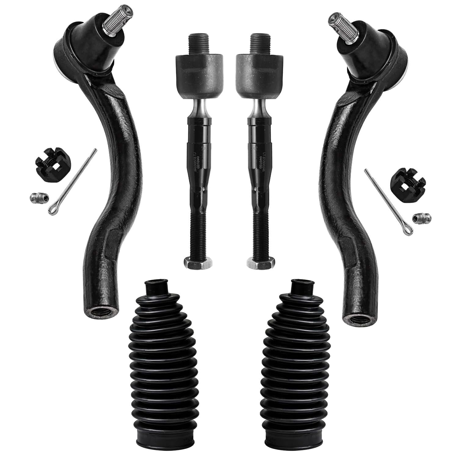 For Honda Accord Complete Front Inner & Outer Tie Rod End Kit 3.0L