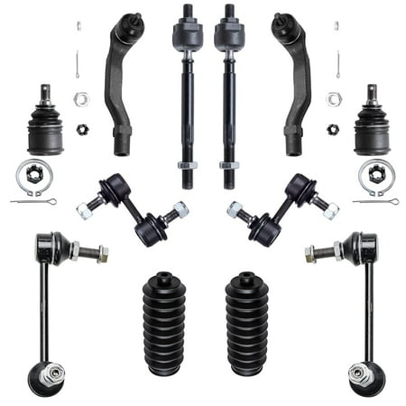 Detroit Axle - Front Inner Outer Tie Rods & Boot Lower Ball Joints Front Rear Sway Bar Links Replacement for 1997-2001 Honda CR-V