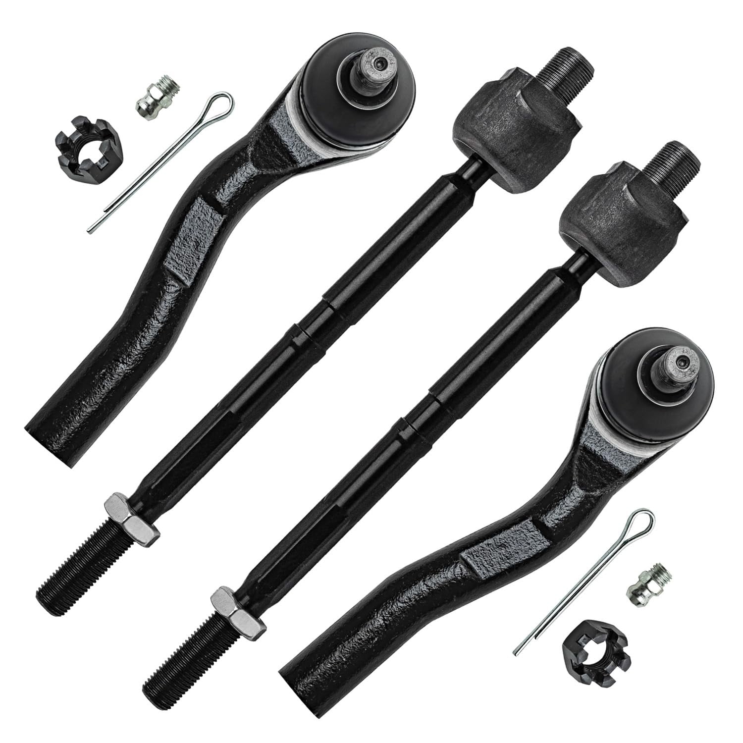 Detroit Axle - Front Inner Outer Tie Rods Ends Suspension Kit Replacement for 2012 2013 2014 2015 2016 Honda CR-V - 4pc Set