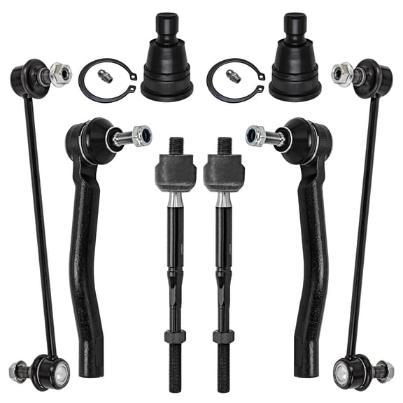Detroit Axle - Front Inner Outer Tie Rods Lower Ball Joints Sway Bars Replacement for Nissan Sentra NV200 Chevrolet City Express - 8pc Set