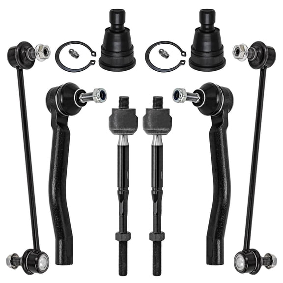 Detroit Axle - 8pc Front Inner Outer Tie Rods Lower Ball Joints Sway Bars Replacement for Nissan Sentra NV200 Chevrolet City Express