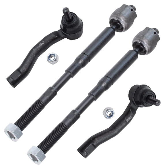 Detroit Axle - Front Inner Outer Tie Rods Steering Replacement for 2003-2008 Toyota Corolla - 4pc Set