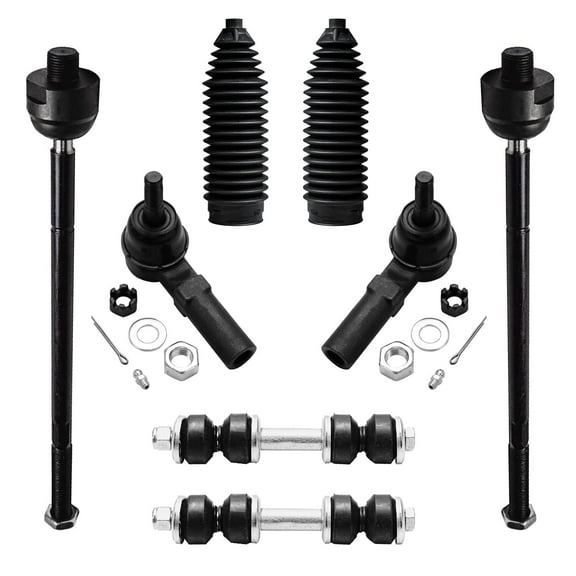 Detroit Axle - Front Inner Outer Tie Rods Sway Bars Kit Replacement for Buick Lucerne Lesabre Cadillac DTS Deville Aurora - 8pc Set