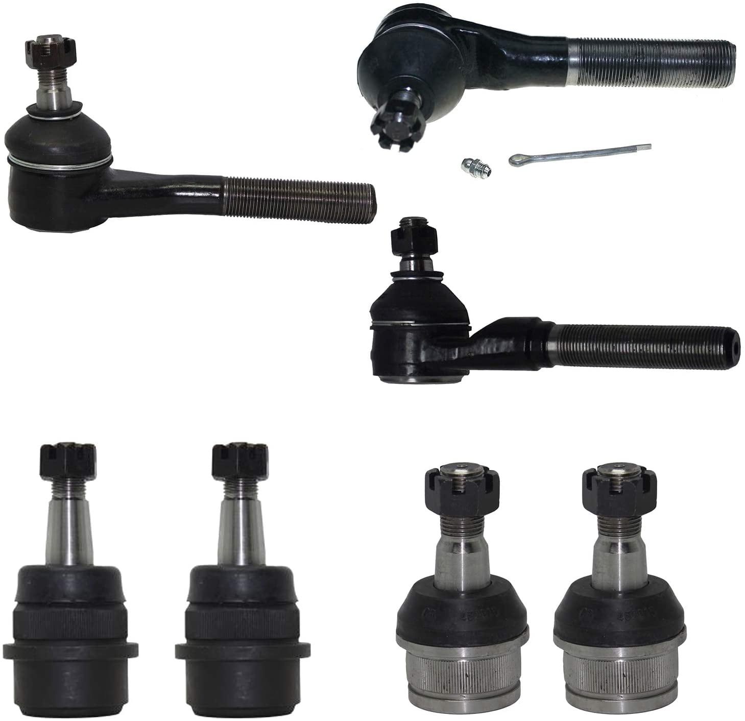 Detroit Axle Front Inner & Outer Tie Rods Upper & Lower Ball Joints Replacement for Jeep Grand