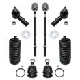 thumbnail image 1 of Detroit Axle - Front Inner Outer Tie Rods w/ Boots + Lower Ball Joints Replacement for 1989-1992 Dodge Plymouth Colt Eagle Summit Mitsubitshi Mirage - 8pc Set, 1 of 7
