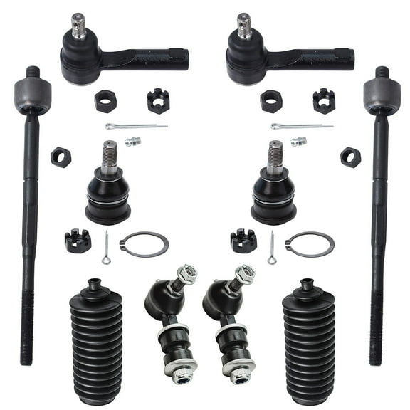 Detroit Axle - Front Inner Outer Tie Rods w/Boots Sway Bar Links Lower Ball Joints Replacement for 2000-2006 Nissan Sentra