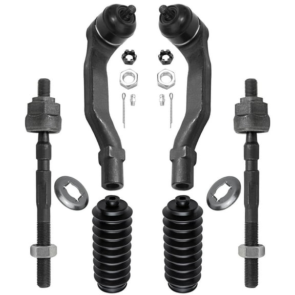 Detroit Axle - Front Inner Outer Tie Rods w/ Boots for 94-97Acura Integra 92-95 Honda Civic del Sol