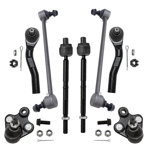 Detroit Axle - Front Inner Outer Ties + Lower Ball Joints + Sway Bar End Links Replacement for 2012 2013 2014 2015 2016 Honda CR-V - 8pc Set