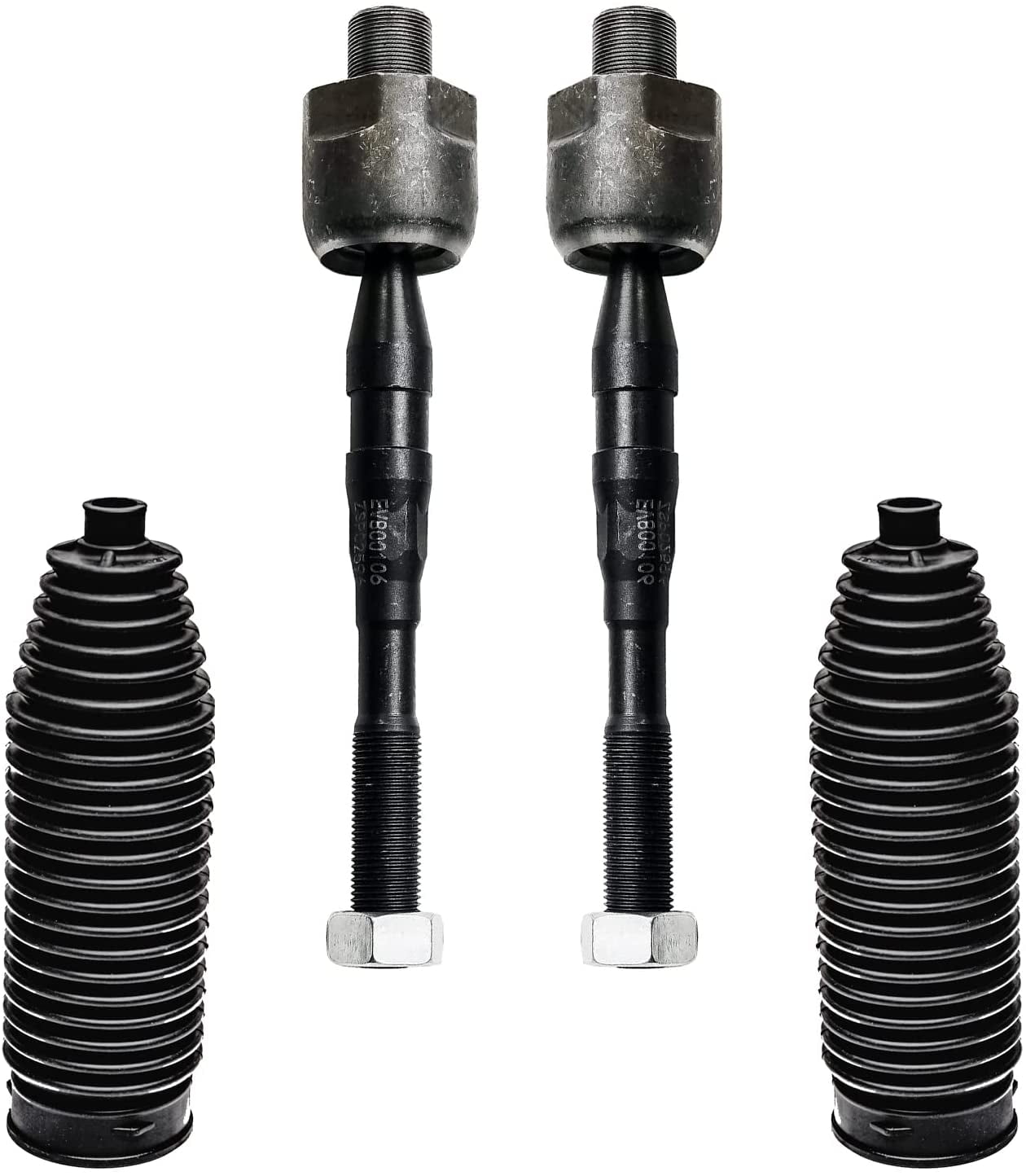 Detroit Axle - Front Inner Tie Rods Kit for 05-12 Nissan Pathfinder 2005-2019 Frontier Xterra Inner Tie Rod Ends Boots 2006 2007 2008 2009 2010 2011 Replacement