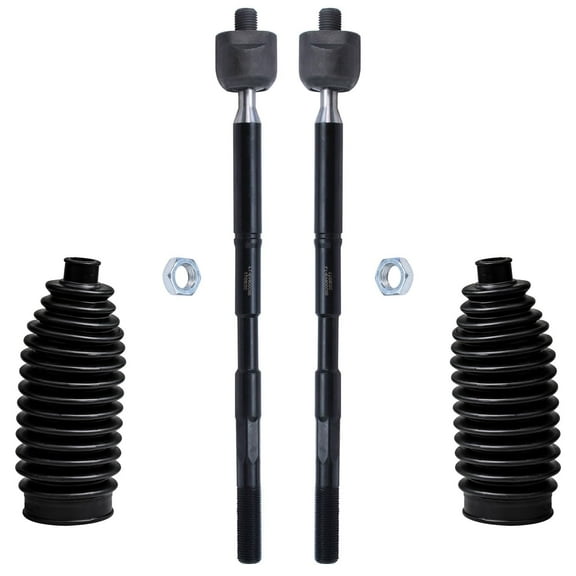 Detroit Axle - Front Inner Tie Rods for 2005-2010 Scion tC 2006 2007 2008 2009 2 Inner Tie Rods 2 Boots Replacement