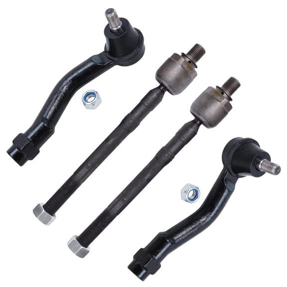 Detroit Axle - Front Inner and Outer Tie Rod End Links Replacement for 2005 2006 2007 2008 2009 Hyundai Tucson Kia Sportage