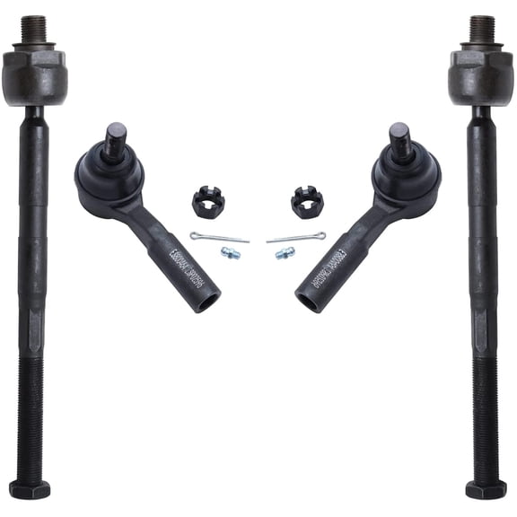 Detroit Axle - Front Tie Rods for 2006-2012 Chevrolet Colorado GMC Canyon 2007-2008 Isuzu i-290 2008 Isuzu i-370, 4 Inner Outer Tie Rod End Links Replacement