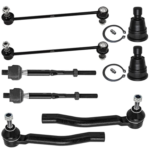 Detroit Axle - Front Inner and Outer Tie Rod Ends Lower Ball Joints Sway Bar Links Replacement for 2015-2019 Nissan Sentra NV200