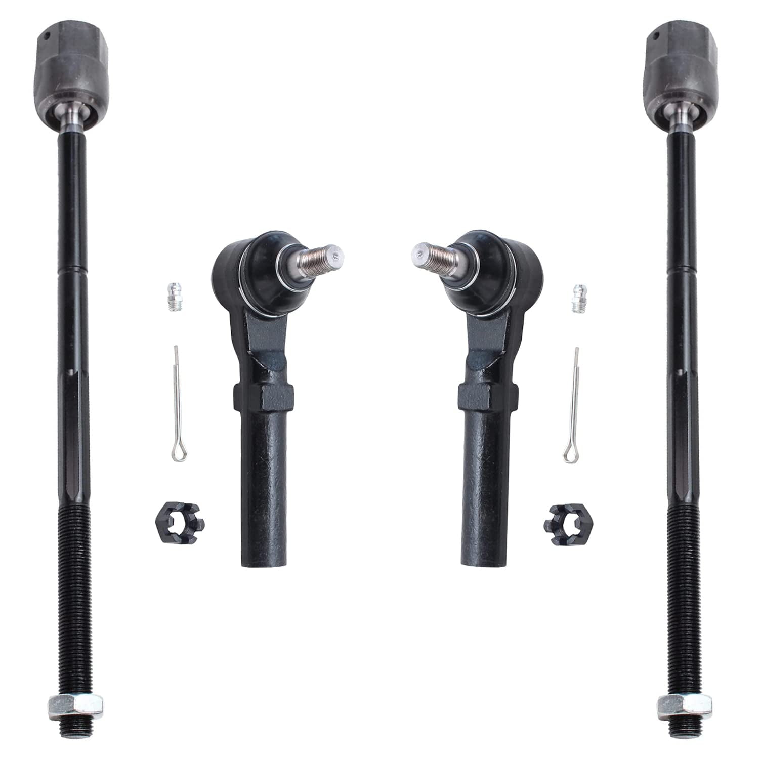 Detroit Axle - Front Inner and Outer Tie Rod Ends for 1994 1995 1996 1997 1998 1999 2000 2001 2002 2003 2004 Ford Mustang