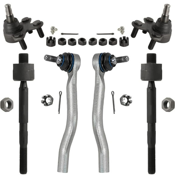 Detroit Axle - Front Inner and Outer Tie Rods Lower Ball Joints Replacement for 2016 2017 2018 2019 Honda Civic - 6pc Set